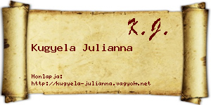 Kugyela Julianna névjegykártya